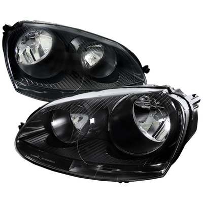 2005-10 Volkswagen Golf Euro Headlight Black Housing