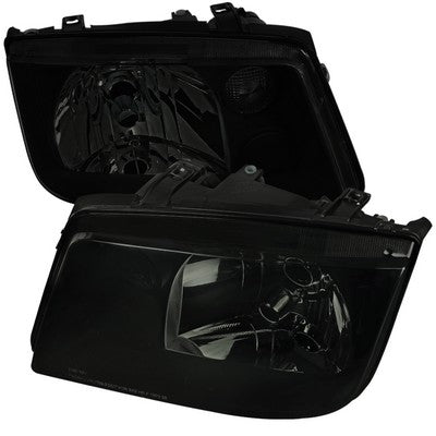 1999-04 Volkswagen Jetta Headlights Smoke Black Without Fog Lights Hb5 Low Beam- No Bulbs Included