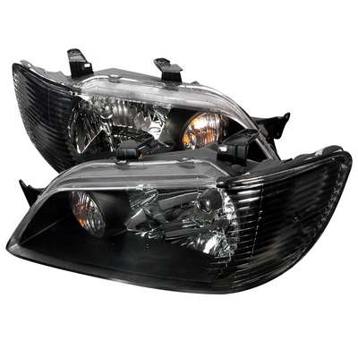2002-03 Mitsubishi Lancer Crystal Housing Headlights Black