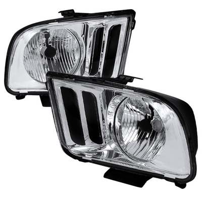2005-09 Ford Mustang Euro Headlights, Chrome