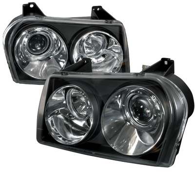 2005-10 Chrysler 300 Euro Projector Headlights, Black