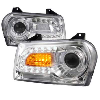2005-10 Chrysler 300 LED Chrome Projector Headlights