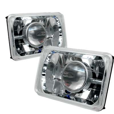 4 X 6 Projector Headlights, chrome, universal fit, pair (4656/4651)