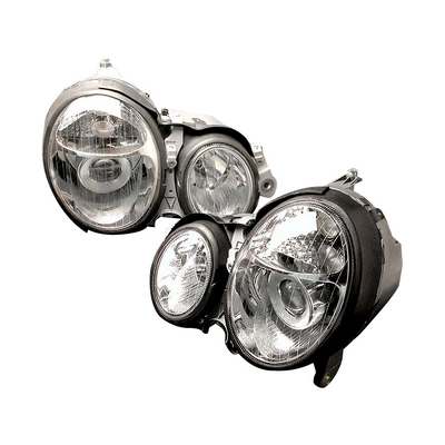 2000-02 MercedesBenz EClass W210 Halo Projector Headlights Chrome