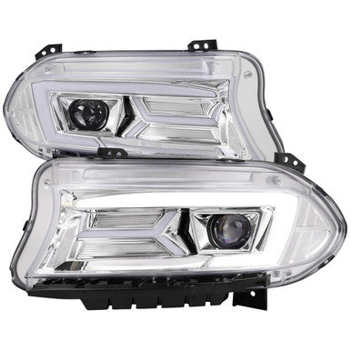 2015-22 Dodge Charger Dodge Charger Drl Led Halo Proj Hl/Chrome Housing Clr Lens