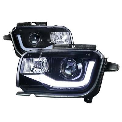 2010-13 Chevrolet Camaro Projector Headlight Glossy Black Smoke Lens