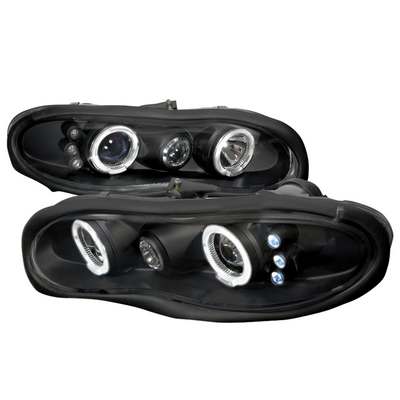 1998-02 Chevy Camaro Halo Projector Headlights, Black