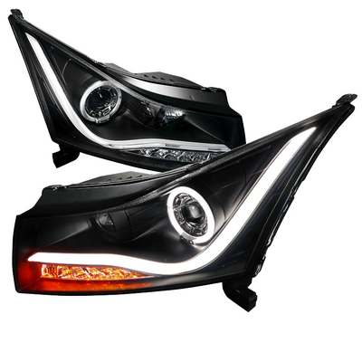 2011-14 Chevy Cruze Black DRL Rope LED Projector Headlights