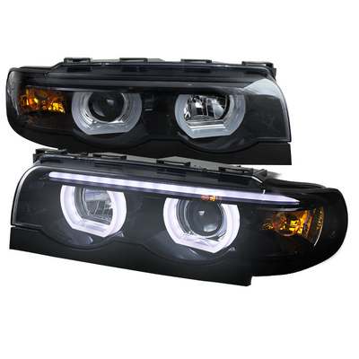 1995-01 Bmw E87 Projector Headlights Chrome Housing Smoke Lens