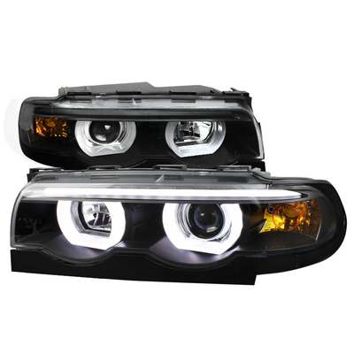 1995-01 Bmw E87 Halo Projector Headlight, Black