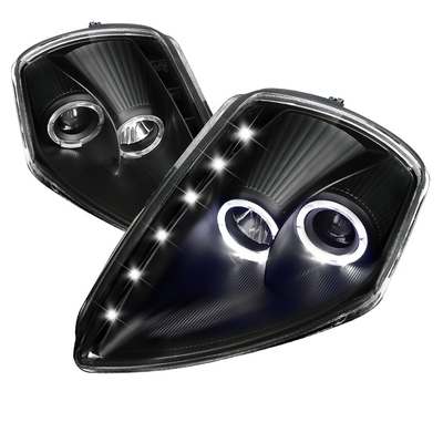 2000-05 Mitsubishi Eclipse Led Halo Projector Headlight Black Housing
