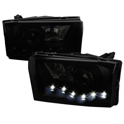 1999-04 Superduty Led Projector Headlights- Chrome