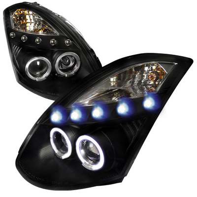 2003-07 Infiniti G35 2dr Black Housing Projector Headlight Oe Hid Compatible