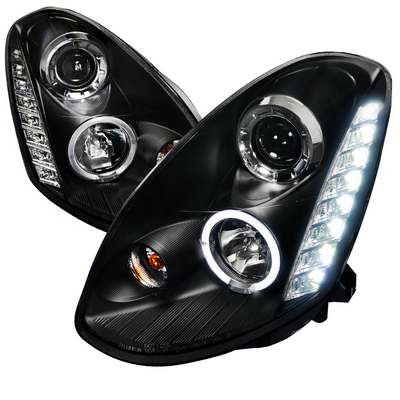 2005-06 Infiniti G35 4dr Projector Headlight Black Housing Sedan Model