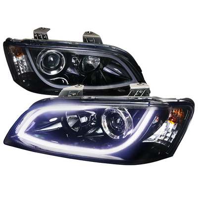 2008-09 Pontiac G8 Projector Headlight, Glossy Black Housing With Smoked Lens