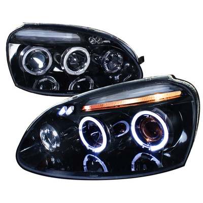 2006-08 VW Golf Projector Headlight Gloss Black Housing Smoke Lens Also Fits Gti