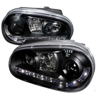 1999-05 VW Golf R8 Style Halo Led Projector Black