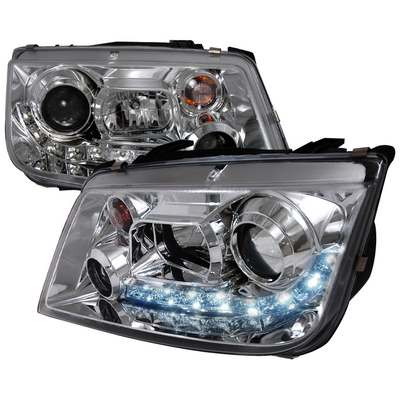 1999-04 VW Jetta R8 Style Halo Led Projector Chrome