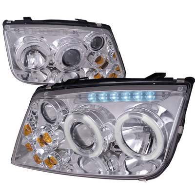 1999-04 Volkswagen Jetta Projector Headlight Chrome Housing