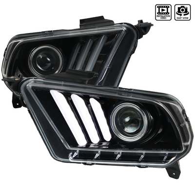 2010-13 Ford Mustang Seq Signal Led Projector Headlight