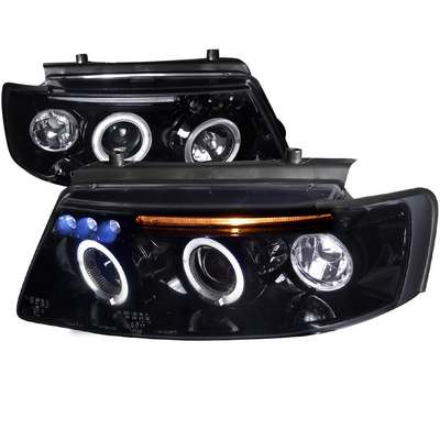 1997-00 VW Passat Smoked Lens Gloss Black Housing Projector Headlights