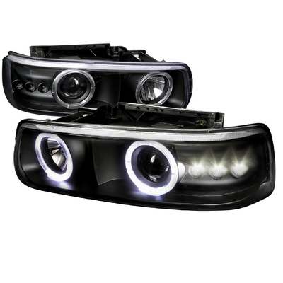 1999-02 Silverado Projector Headlight Black Housing