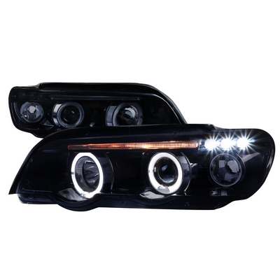 2001-03 Bmw E53 X5 Halo Led Projector Headlight Smoked Housing