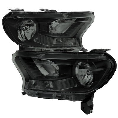 2019-23 Ranger Xl Xlt Models Only Oe Style Halogen Headlights Black/Smoke