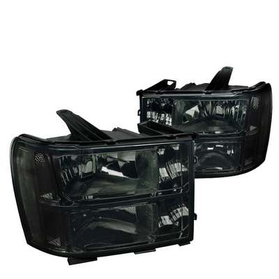 2007-13 Sierra Crystal Housing Headlights Smoke