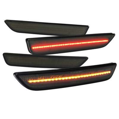 2010-14 Ford Mustang Side Marker-4Pc-Smoke-F+R