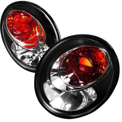 1998-05 VW Beetle Euro Tail Lights Black Housing