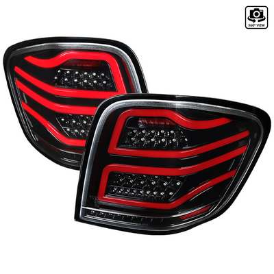 2006-11 Mercedesbenz Ml W164 Led Tail Lights Glossy Black With Clear Lens