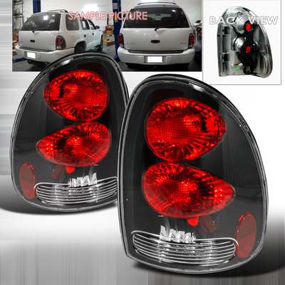 1996-00 Dodge Caravan Altezza Tail Lights Black