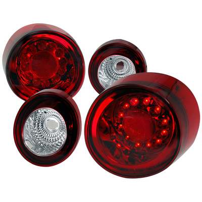 2005-10 Chevy Cobalt LED Tail Lights, Red/Clear