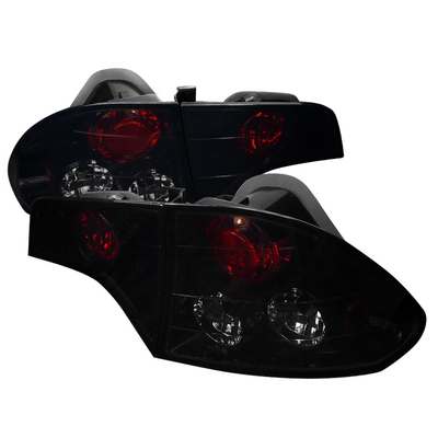 2006-10 Civic 4 Doors Euro Tail Lights Glossy Black Housing With Smoke Lens