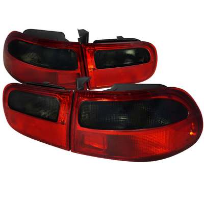 1992-95 Civic Tail Light Red Clear 3Dr Model