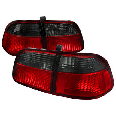 1999-00 Honda Civic 4Dr Tail Lights - Red With Smoked Lens