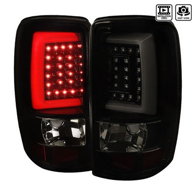 2000-06 GMC Denali Tahoe Led Bar Tail Lights- Glossy Black Housing