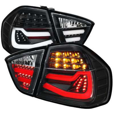 2006-08 Bmw E90 3 Series Led Tail Lights-Black