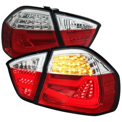 2006-08 Bmw E90 3 Series Led Tail Lights-Red
