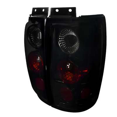 1997-02 Ford Expedition Altezza Tail Lights, Glossy Black Housing w/Dark Smoke Lens