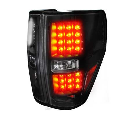 2009-12 F150 Led Tail Lights Black