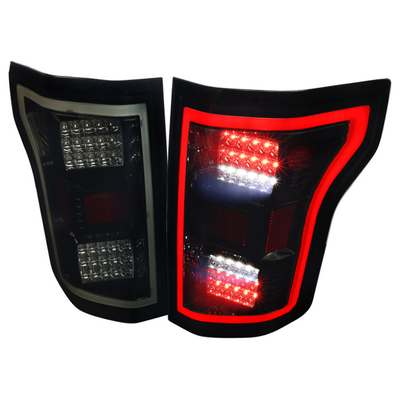2015-17 F150 black LED tails with smoked lense (Fits truck w/o OE LED Taillights)