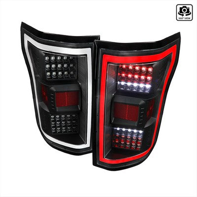 2018-20 F150 F150 Led Tail Lights, Black (Fits truck w/o OE LED Taillights)