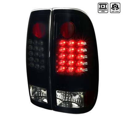 2008-16 Ford F250 F350 F450 F550 SuperDuty Glossy Black LED Tail Lights