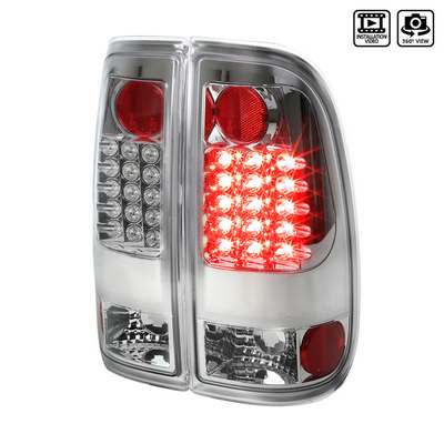 2008-16 Ford F250 F350 F450 F550 SuperDuty Chrome LED Tail Lights