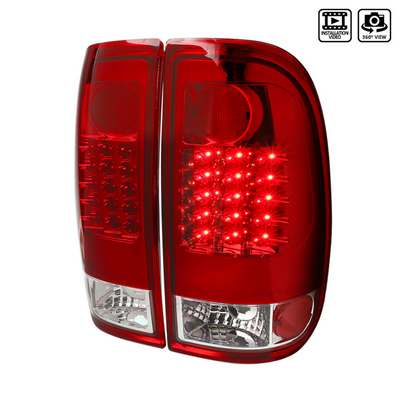 2008-16 Ford F250 F350 F450 F550 Red Lens LED Tail Lights