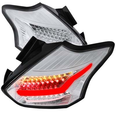 2015-16 Ford Focus Hatchback 5DR Chrome LED Tail Lights