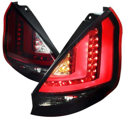 2011-13 Ford Fiesta Hatchback Red/Smoked LED Tail Lights