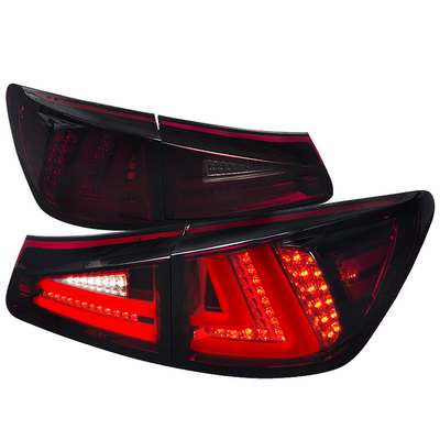 2006-08 Lexus Is250 Led Tail Lights Red Smoked
